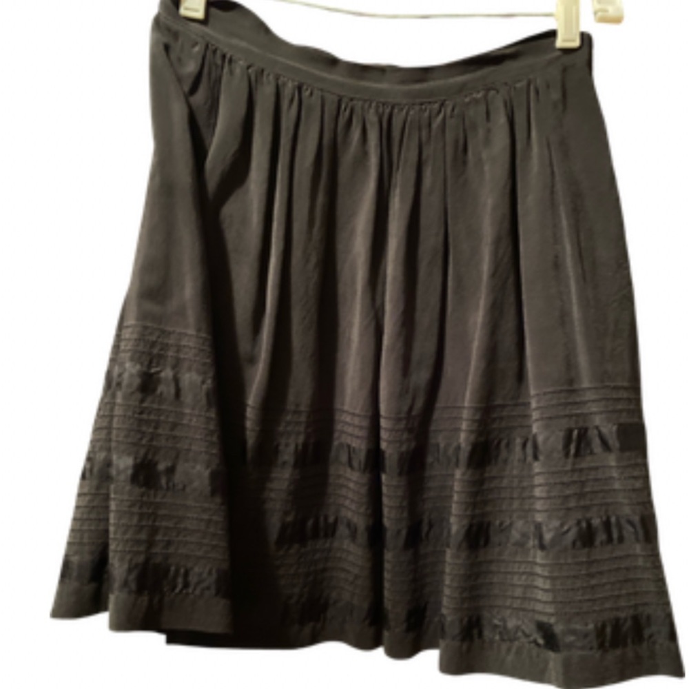 Theory Elegant Silk Black Lined Skirt size 4